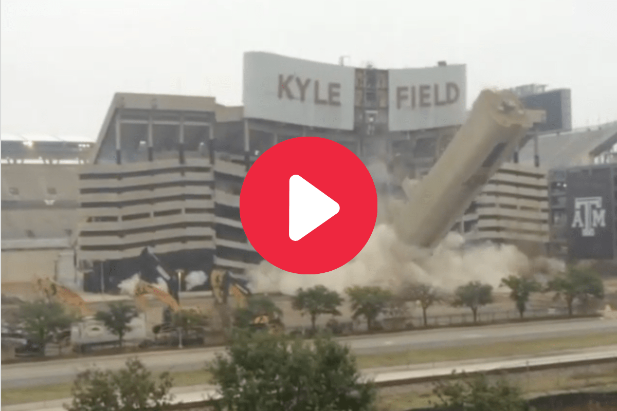 Kyle Field’s Implosion Took 15 Breathtaking Seconds