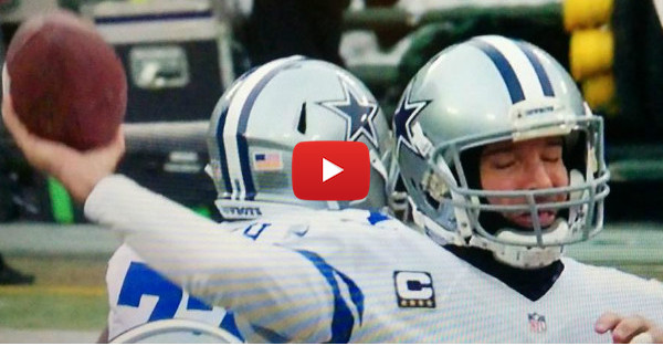 Tony Romo throws pass with his eyes closed; Troy Aikman weirdly praises him  for it - FanBuzz