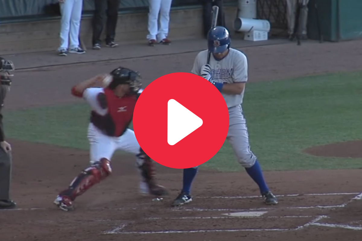 Catcher Drills Batter in Stomach, But He Clearly Doesn’t Know the Rules