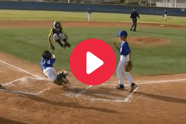 11-Year-Old Hurdles Catcher For Easiest Run Ever