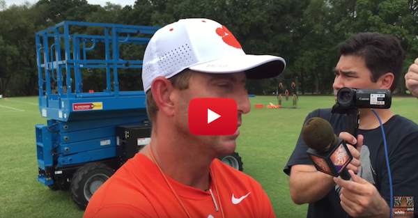Dabo breaks down the kicker and running back competitions