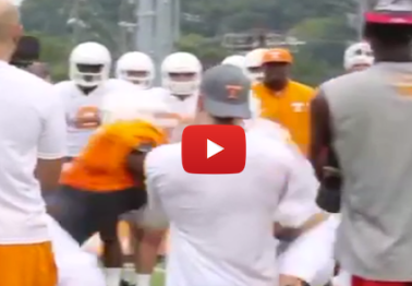 Watch Tennessee giant Kahlil McKenzie crush a teammate and then his coach go nuts