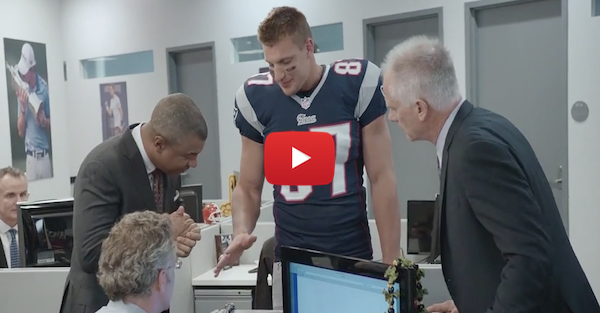 Rob Gronkowski Shows Off Super Bowl Ring to the Men of ESPN's SportsCenter  in Brilliant Spoof