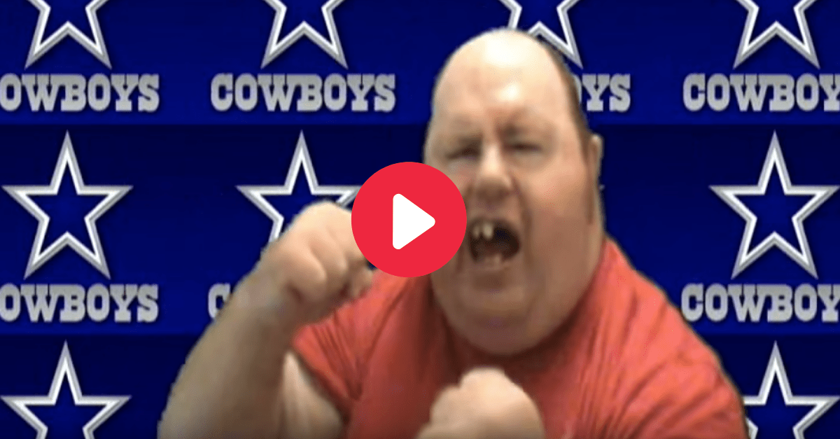 Toothless Cowboys Fan Gives Pep Talk to “America’s Team”