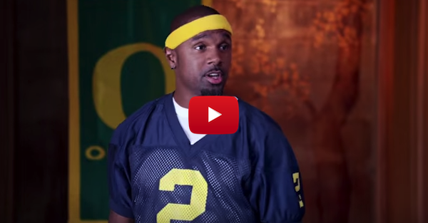Charles Woodson wearing a Michigan jersey is always fun, even when he’s playing ping-pong