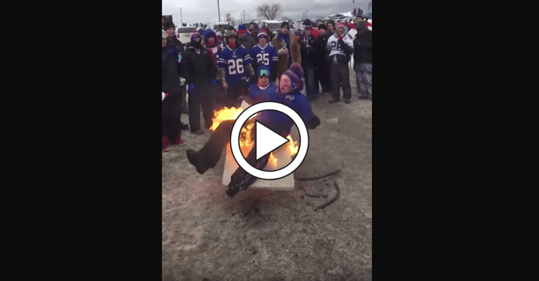 Bills Fan Sets Himself on Fire