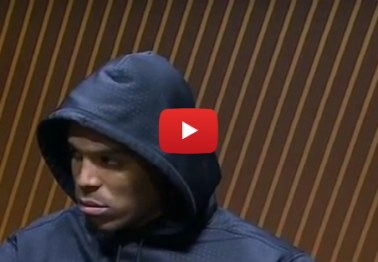 Dejected Cam Newton was sick of answering questions so he bolted