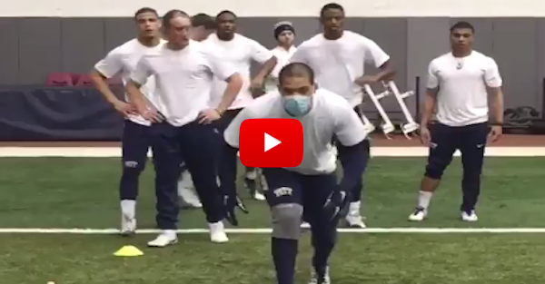 Video: Pitt RB James Conner destroys cone drill two months after cancer diagnosis