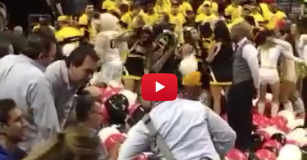One VCU cheerleader was feeling extra salty about not winning the A-10 championship