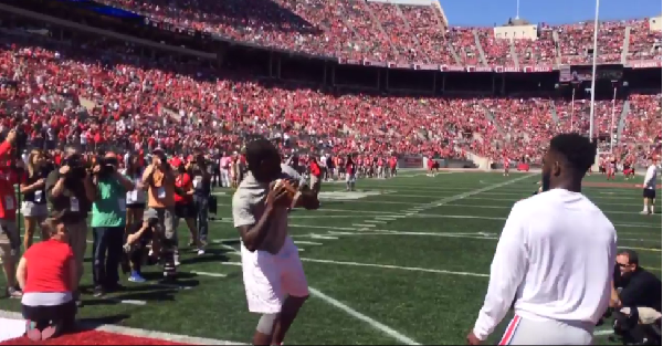 Cardale Jones shows off the cannon arm at Ohio State’s spring game