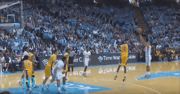 Watch Marcus Paige break the record for most threes in UNC history
