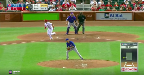 This Chicago Cubs Pitcher Has His Back Turned, Still Got The Ball And ...