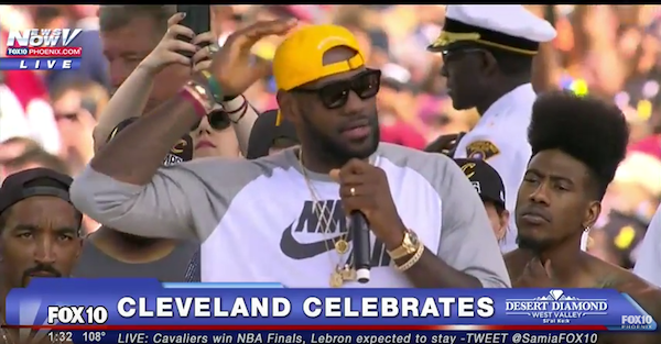 LeBron James takes his shots at everybody in victory parade speech