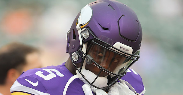 Minnesota Vikings' Teddy Bridgewater warms up before an NFL