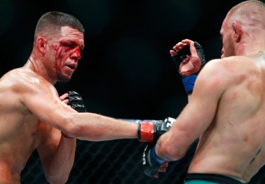 McGregor carves up Diaz and beats him bloody in one of the best UFC fights of all time