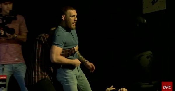 Conor McGregor and Nate Diaz nearly started a riot during their press conference