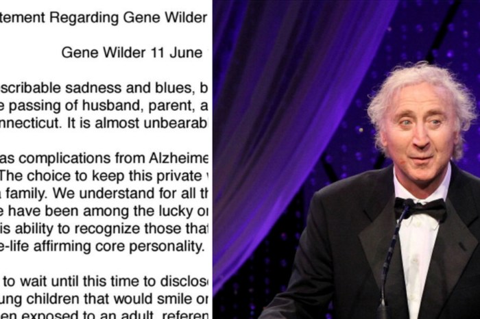 Why Gene Wilder chose to keep his Alzheimer’s diagnosis a secret will make you cry