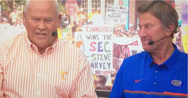 Lee Corso picks Gators; Fulmer, Spurrier on set of GameDay