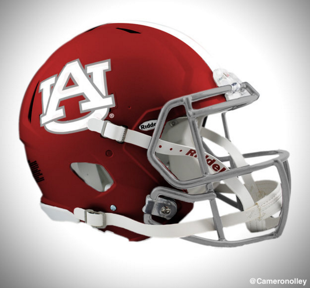 This Auburn/Alabama helmet mash up may be the ugliest sight ever - FanBuzz