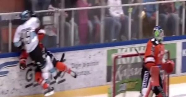 Hockey player nearly had his head taken off with brutal, board-smashing hit