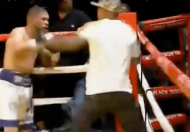 Boxer knocked out his opponent, then got his jaw rocked by the opposition?s trainer