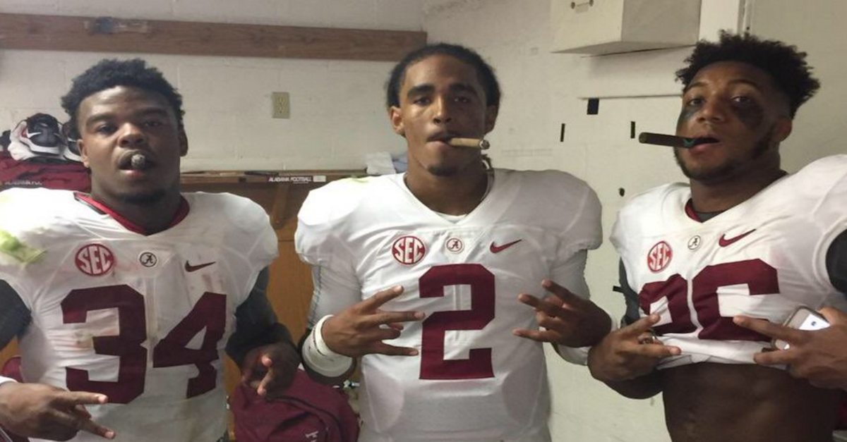 The Alabama victory cigar tradition lives on in spectacular fashion after trashing of Tennessee