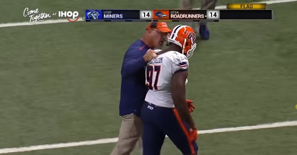 UTEP DE nearly starts a brawl with late hit, somehow doesn’t get ejected