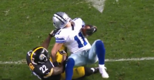 How Cole Beasley didn’t suffer a serious neck injury on this facemask rip is beyond us