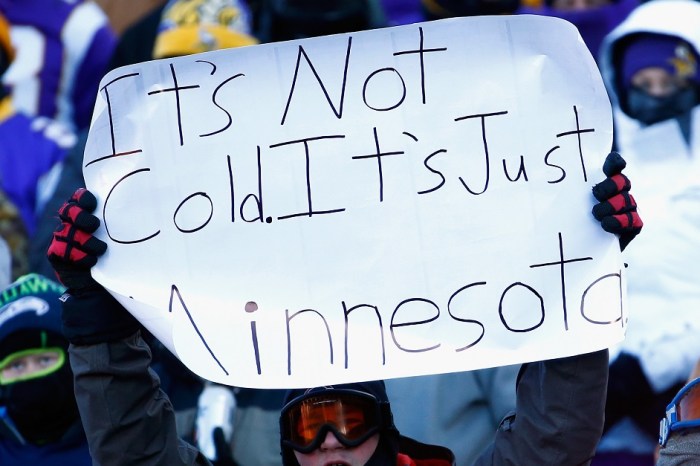 Vikings fans prove their devotion with insane tailgating at 20 below zero