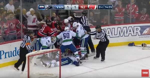 The NHL may look at its hit rules after this brutal collision left a player unconscious