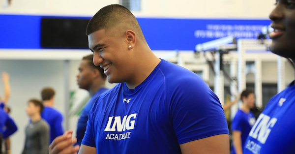 Georgia's recruiting interest in 6-foot-8 Daniel Faalele seems pretty clear