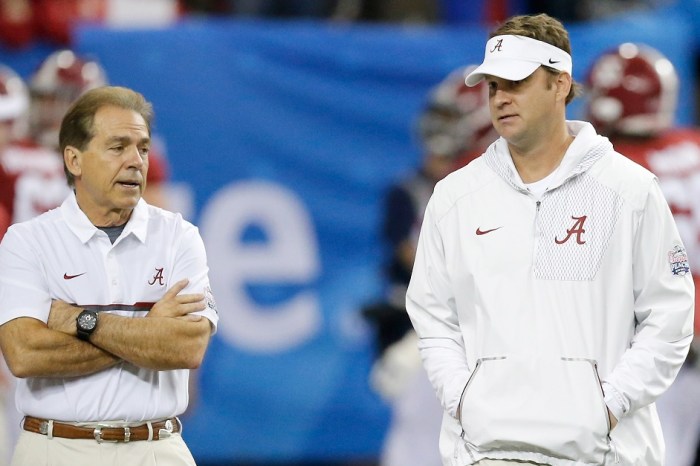 Lane Kiffin had some pointed reactions to Nick Saban losing yet another offensive coordinator