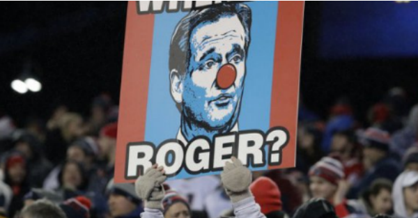 Patriots fans are taking their celebration to a very NSFW place at Roger Goodell’s expense