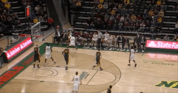 College basketball player’s defensive effort ended in the most unlikely of ways
