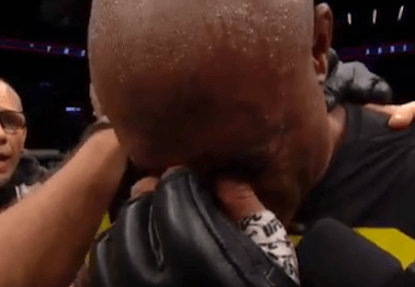 UFC legend Anderson Silva broke down after winning first fight in five years