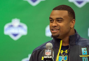 A possible first-day NFL draft  pick is in hot water after being charged with a crime