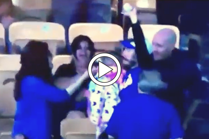 Dad Almost Drops Baby While Leaping for Foul Ball, And Mom Was Furious