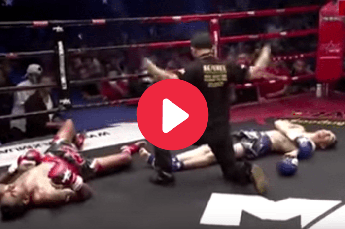 Fighter Scores Incredible KO on Rare Double Knockdown