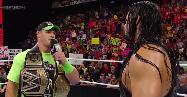 John Cena Roman Reigns Raw Smackdown Live WWE Free Agent