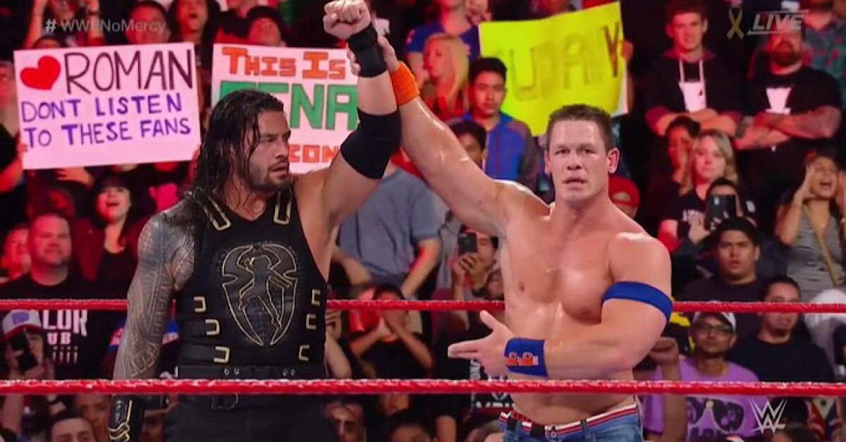 wwe roman reigns john cena