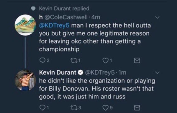 Kevin Durant Calls Out Former Coach Teammates In Since Deleted Tweets