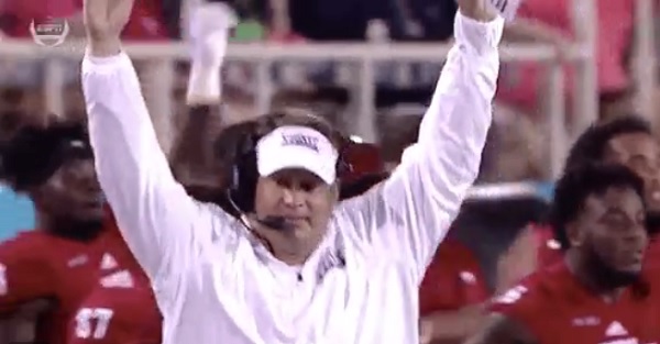 Lane Kiffin gets caught again celebrating a touchdown before it actually happened