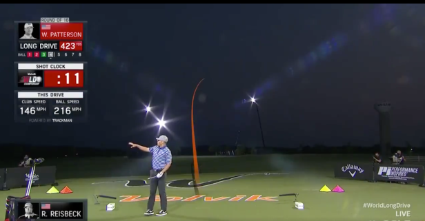 World Long Drive competitor violently breaks his club mid-swing