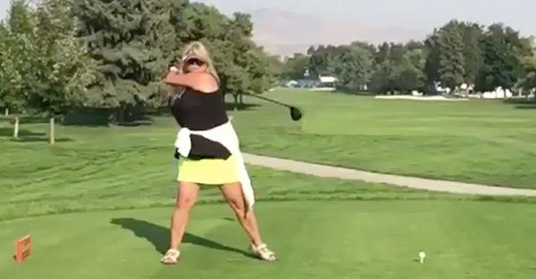 This amateur golfer may have the worst, yet functional swing of all time