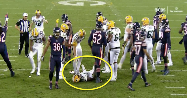 Bears LB suspended after sending Packers WR to hospital with incredibly dirty hit