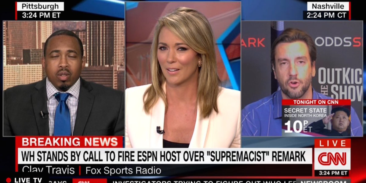 FOX Sports analyst makes awkward comment during CNN debate of Jemele Hill