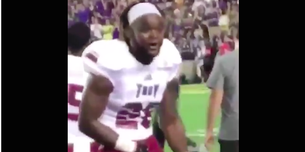 Troy Player Makes Lewd Gestures At Lsu Fans After Win Fanbuzz 2302