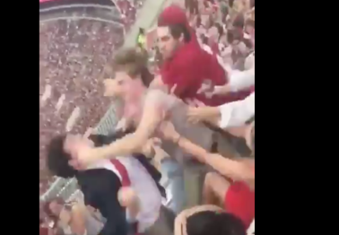 Alabama fans spent the blowout win over Tennessee fighting each other in the stands