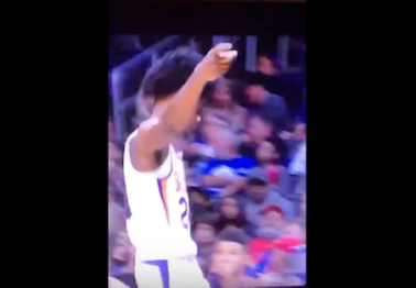 No. 4 overall pick made a gun motion at a fan before appearing to yell, 