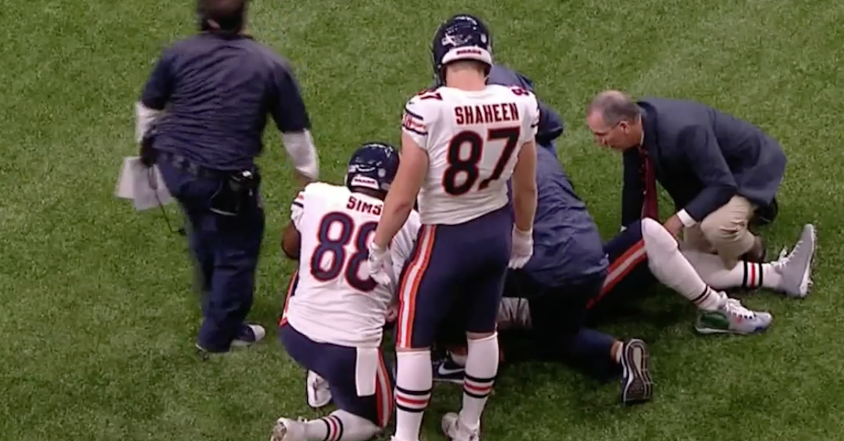Diagnosis revealed after gruesome injury forced NFL TE to be carted off the field